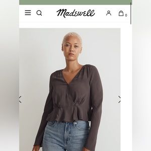 Madewell Longsleeve Peplum Top
